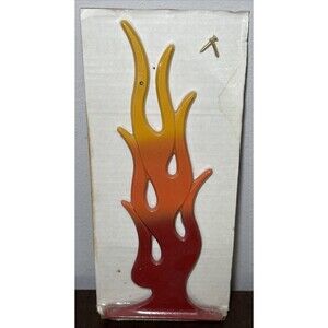 NEW Vintage 2000 Whitehall Products Cast Metal Fire Flame Wall Decor Sign USA